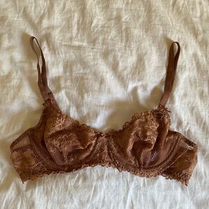 SOLD Savage x Fenty Unlined Lace Bra in Tobacco Brown size 34B
